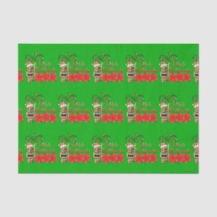 Papel De Seda Papá Noel Tiki Mele Kalikimaka
