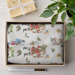 Papel De Seda Papá Noel Vintage Personalizado Navidad