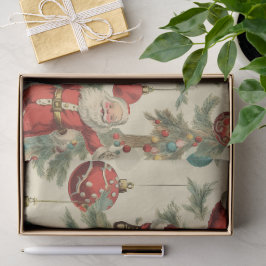 Papel De Seda Papá Noel y adornos kitsch