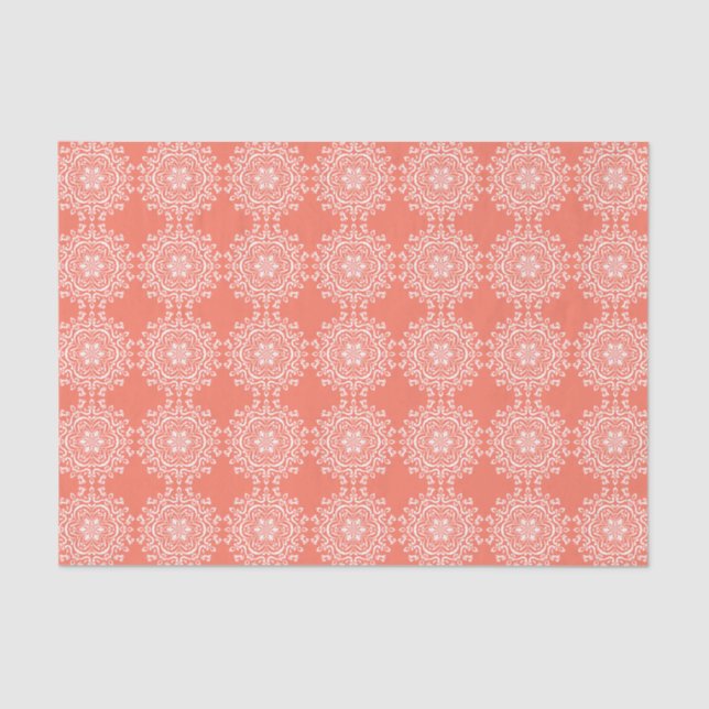 Papel De Seda Papaya Mandala (Anverso)