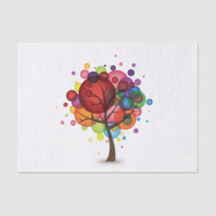 Papel De Seda Papel seda abstracto del árbol del globo