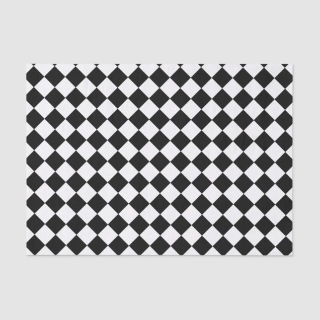 Papel De Seda Papel seda blanco y negro del Harlequin (Anverso)