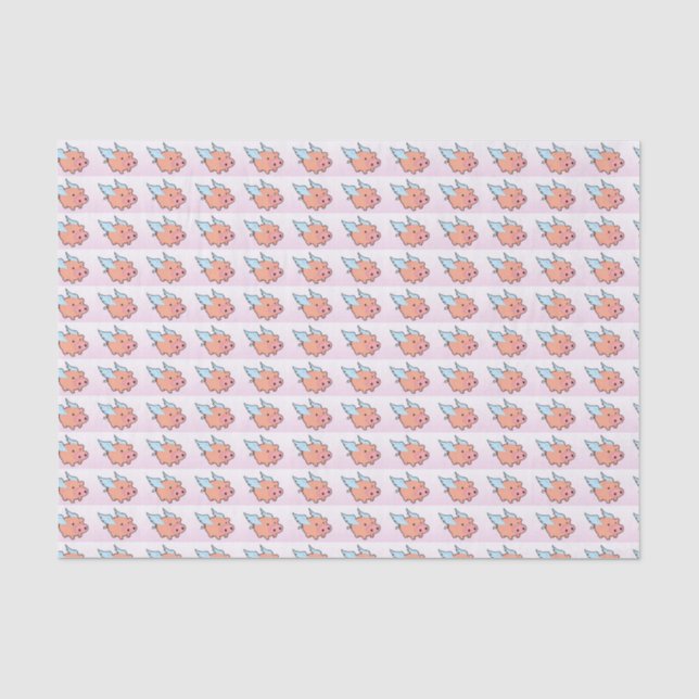 Papel De Seda Papel seda del cerdo del vuelo (Anverso)