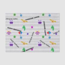 Papel seda del cumpleaños del monstruo