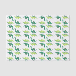 Papel De Seda Papel seda del dinosaurio verde