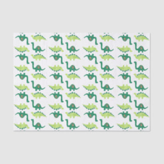 Papel De Seda Papel seda del dinosaurio verde