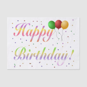 Papel De Seda Papel seda del feliz cumpleaños