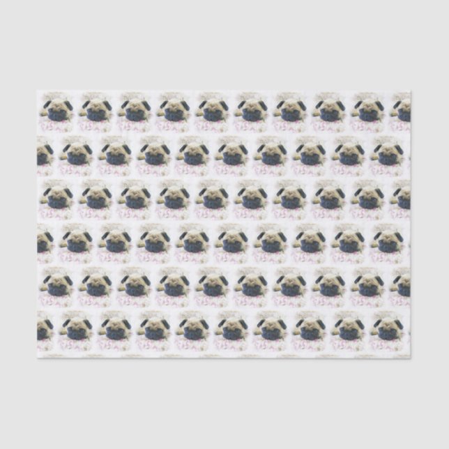 Papel De Seda Papel seda del giftwrap del perro del barro (Anverso)