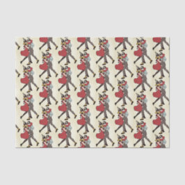 Papel De Seda Papel seda del Harlequin del baile del vintage