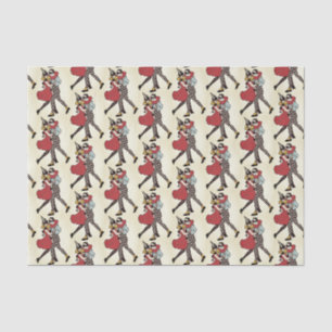 Papel De Seda Papel seda del Harlequin del baile del vintage