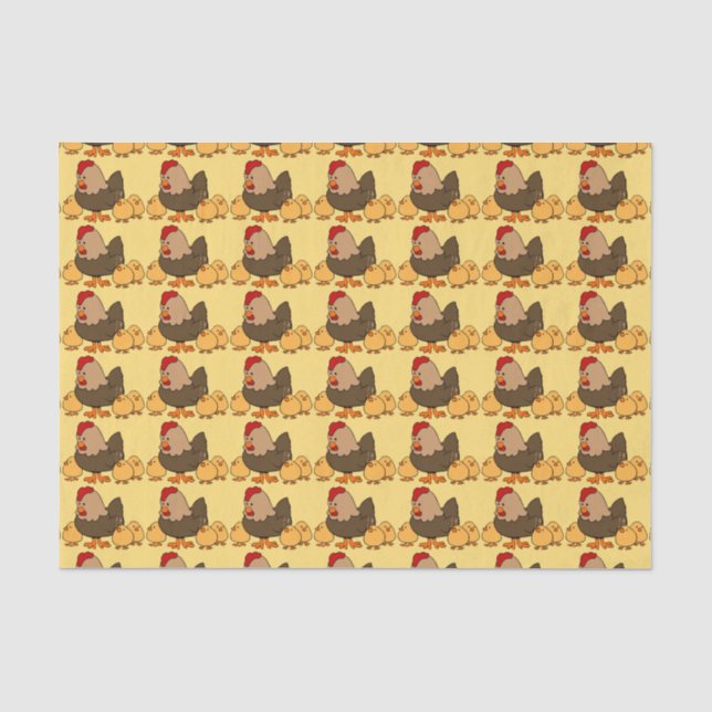 Papel De Seda Papel seda del ilustracion del pollo (Anverso)