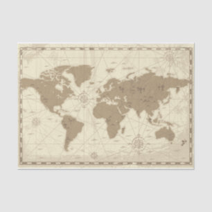 Papel De Seda Papel seda del mapa del viaje