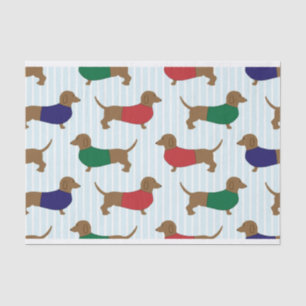 Papel De Seda Papel seda del mascota del navidad del Dachshund