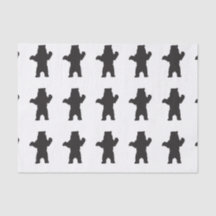 Papel seda del oso negro