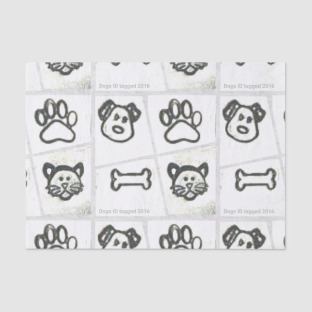 Papel De Seda Papel seda del perro y del gato (Anverso)