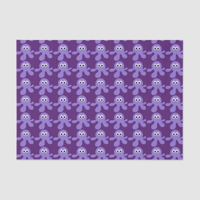 Papel De Seda Papel seda divertido del pulpo (Anverso)