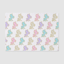 Papel seda en colores pastel del unicornio