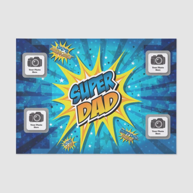 Papel De Seda ¡Papel seda estupendo del papá! (Anverso)