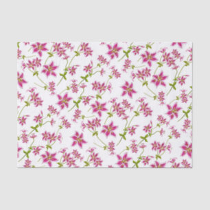 Papel De Seda Papel seda floral del lirio rosado del Stargazer