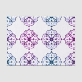 Papel De Seda Papel seda floral elegante retro