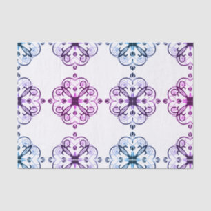 Papel De Seda Papel seda floral elegante retro