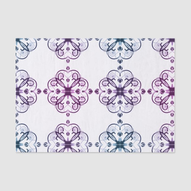 Papel De Seda Papel seda floral elegante retro (Anverso)