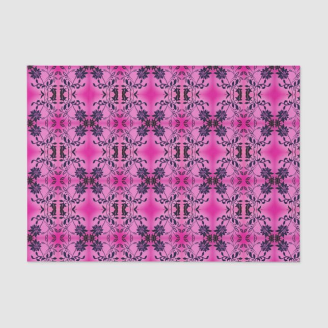 Papel De Seda Papel seda floral elegante subió (Anverso)