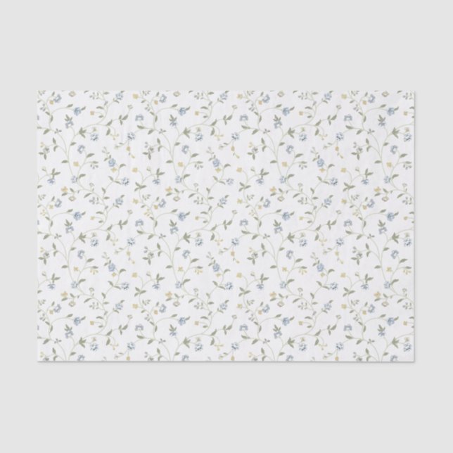 Papel De Seda Papel seda floral pintado a mano (Anverso)