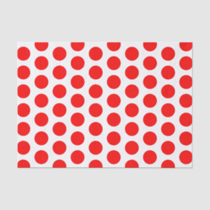 Papel De Seda Papel seda grande rojo y blanco del lunar