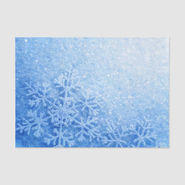 Papel De Seda Papel seda helado del azul 10lb, blanco (Anverso)