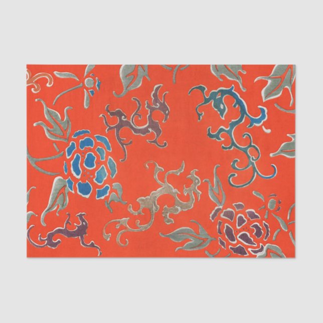 Papel De Seda Papel seda JAPONÉS del ROJO del MODELO (Anverso)