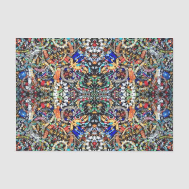 Papel De Seda Papel seda Jeweled del caleidoscopio #2 (Anverso)