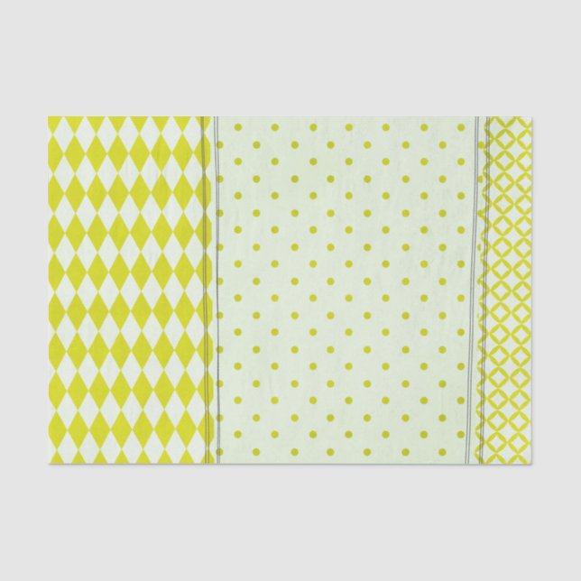 Papel De Seda Papel seda modelado amarillo (Anverso)