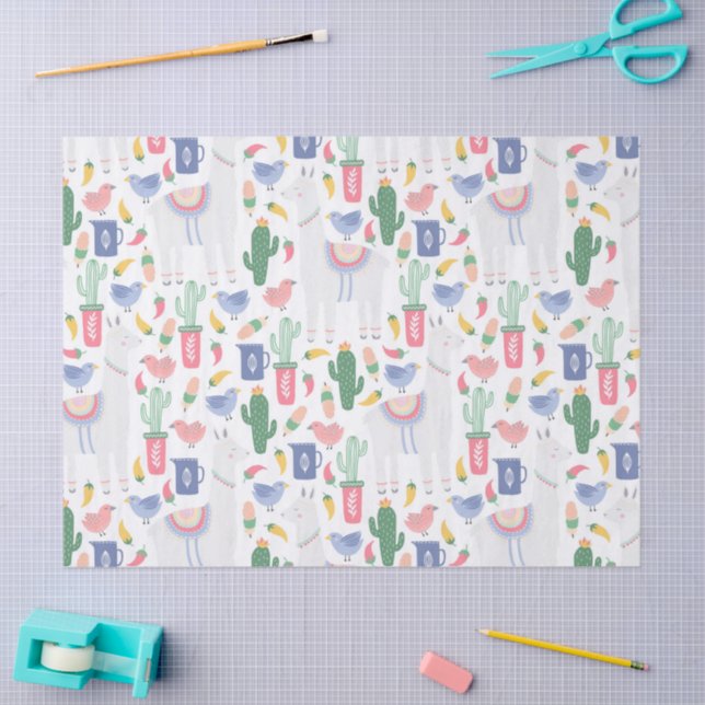 Papel De Seda Papel seda Oh! Llama Llama (Artesanía)