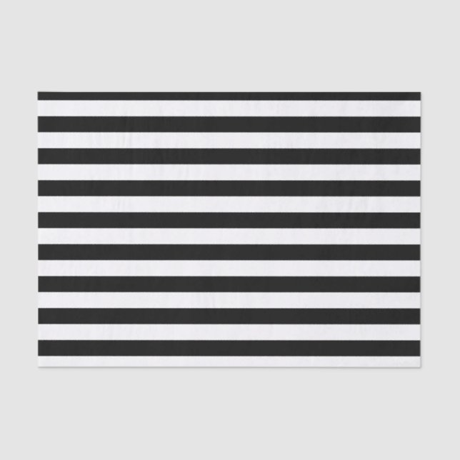 Papel De Seda Papel seda rayado blanco y negro (Anverso)