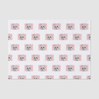 Papel De Seda Papel seda rosado del bulldog francés