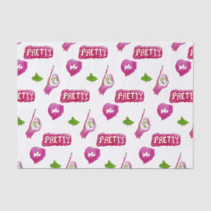 Papel De Seda Papel seda rosado y verde