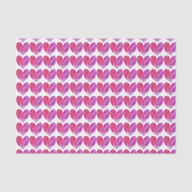 Papel De Seda Papel seda temático del corazón (Anverso)