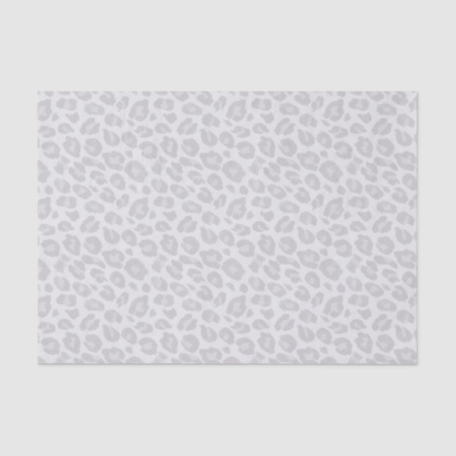 Papel De Seda Papel seda tonal gris del estampado leopardo (Anverso)