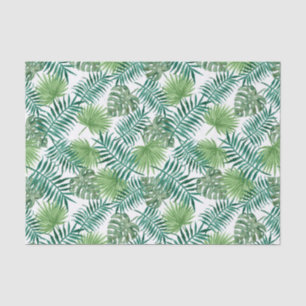 Papel De Seda Papel seda verde tropical del follaje