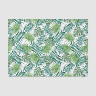 Papel De Seda Papel seda verde tropical del follaje