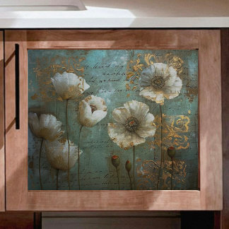 Papel De Seda Papeles blancos con descomposición Verde azulada