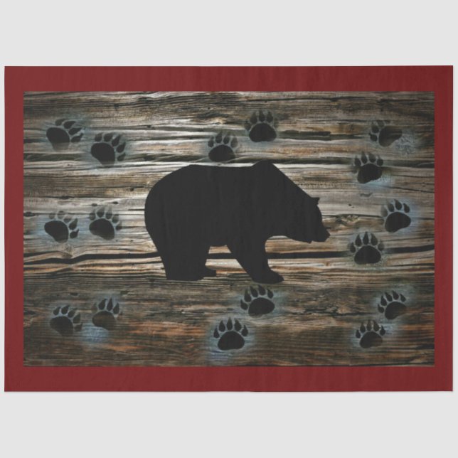 Papel De Seda Papeles de oso negro (Anverso)