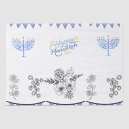 Papel De Seda PapelTejido Hanukkah minimalista moderno