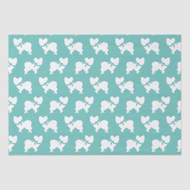 Papel De Seda Papillon Dog Puppy (Anverso)