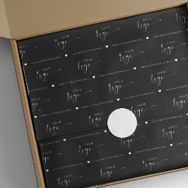 Papel De Seda Paquete negro con logotipo mínimo de marca persona