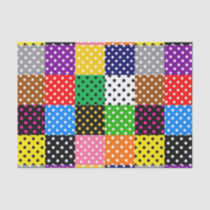 Papel De Seda Paquetes multicolores Quilt Polka Dots