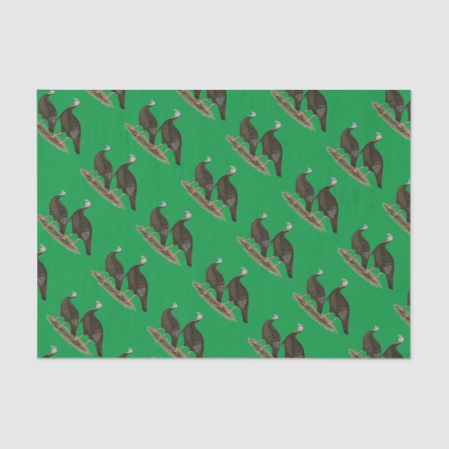 Papel De Seda Par salvaje del este de los pavos (Anverso)