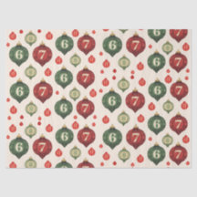 Papel de seda para adorno navideño retro “67”