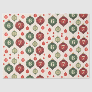 Papel de seda para adorno navideño retro “67”